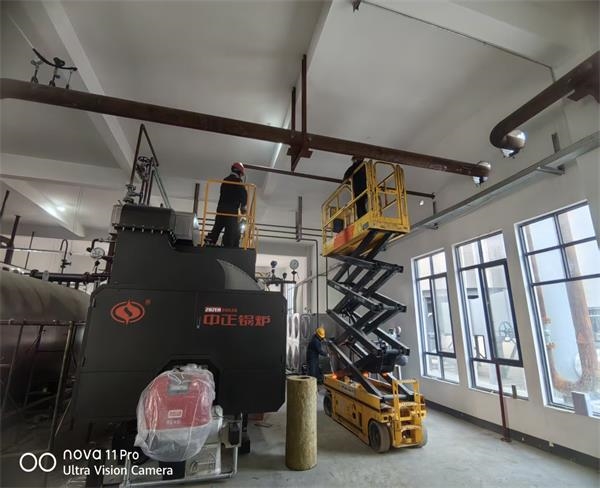 湖北富洲科技有限公司天燃气蒸汽锅炉施工现场